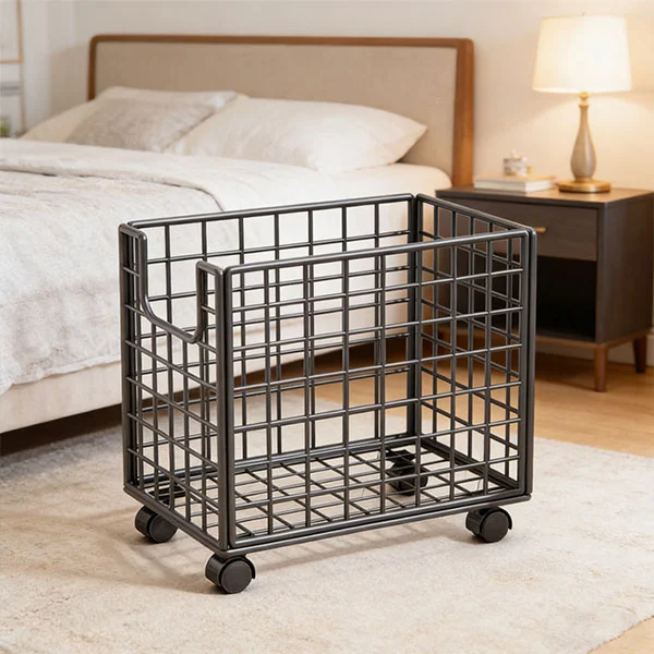 Portable Grid Laundry Basket